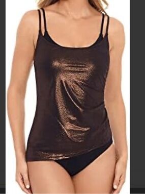 Amoressa Lunar Eclipse Chandra Soft Cup Fauxkini One Piece Swimsuit size 8 nwt